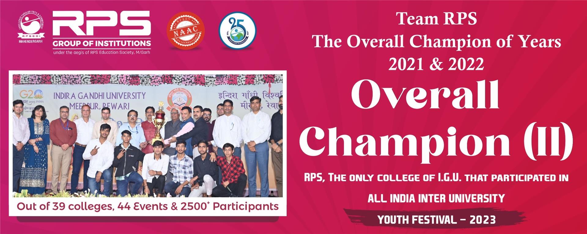 Youth Fest Overall Champions - II